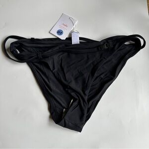 Andie Midnight Black The Riviera Bikini Bottom Size M
